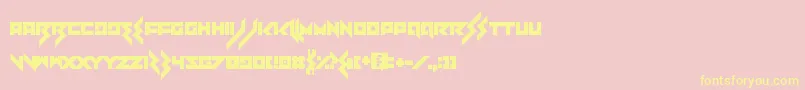 Heartbreaker Font – Yellow Fonts on Pink Background