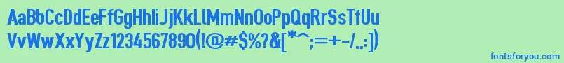 Giveahootblkext Font – Blue Fonts on Green Background