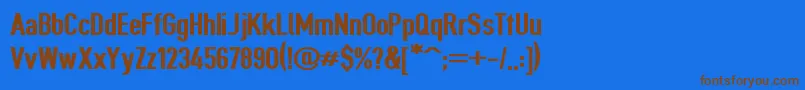 Giveahootblkext Font – Brown Fonts on Blue Background