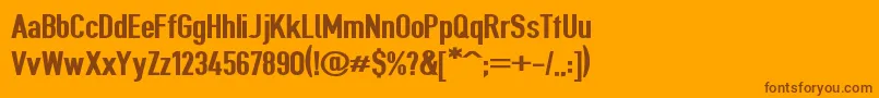 Giveahootblkext Font – Brown Fonts on Orange Background