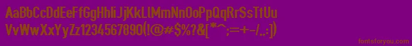 Giveahootblkext Font – Brown Fonts on Purple Background