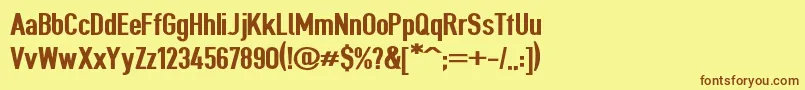 Giveahootblkext Font – Brown Fonts on Yellow Background