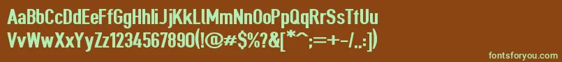 Giveahootblkext Font – Green Fonts on Brown Background