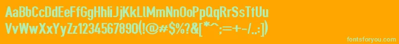 Giveahootblkext Font – Green Fonts on Orange Background