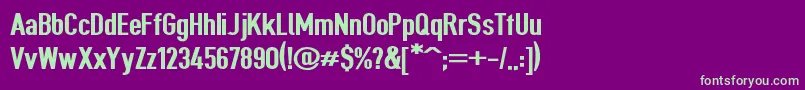 Giveahootblkext Font – Green Fonts on Purple Background