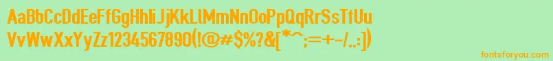 Giveahootblkext Font – Orange Fonts on Green Background