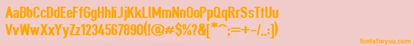 Giveahootblkext Font – Orange Fonts on Pink Background