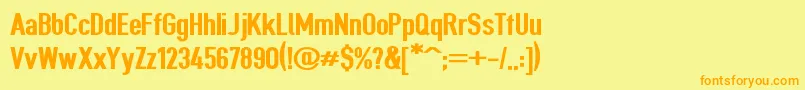 Giveahootblkext Font – Orange Fonts on Yellow Background