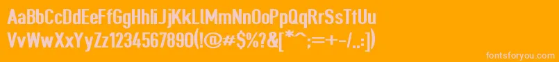 Giveahootblkext Font – Pink Fonts on Orange Background