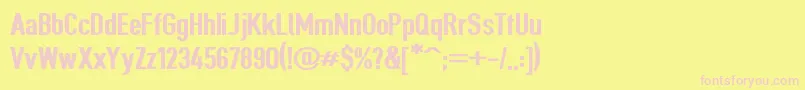 Giveahootblkext Font – Pink Fonts on Yellow Background