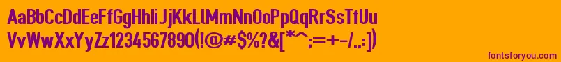 Giveahootblkext Font – Purple Fonts on Orange Background