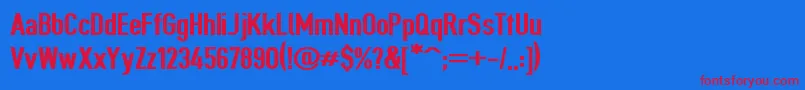 Giveahootblkext Font – Red Fonts on Blue Background