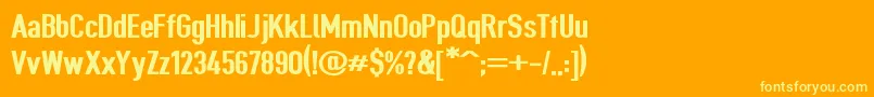 Giveahootblkext Font – Yellow Fonts on Orange Background
