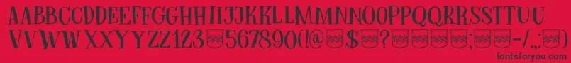 DkBodiam Font – Black Fonts on Red Background