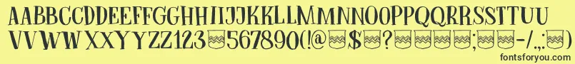 DkBodiam Font – Black Fonts on Yellow Background