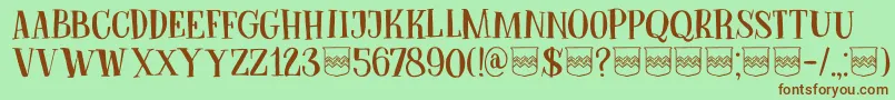 DkBodiam Font – Brown Fonts on Green Background