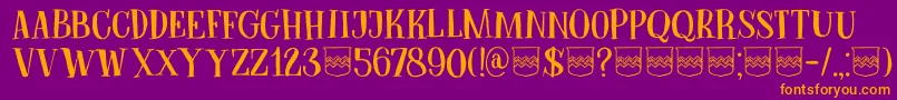 DkBodiam Font – Orange Fonts on Purple Background