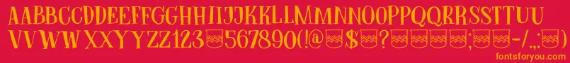 DkBodiam Font – Orange Fonts on Red Background