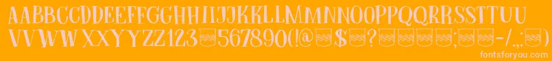 En savoir plus sur la police DkBodiam Police DkBodiam – polices roses sur fond orange