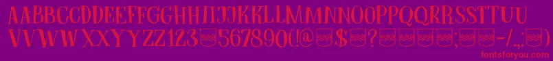 DkBodiam Font – Red Fonts on Purple Background