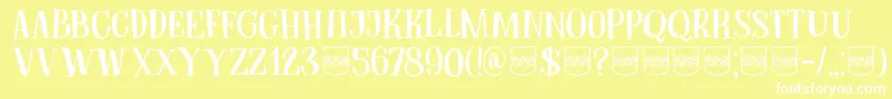 DkBodiam Font – White Fonts on Yellow Background