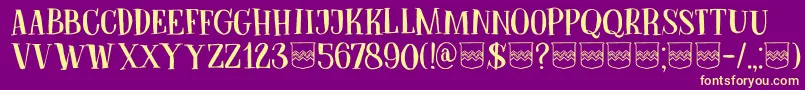 DkBodiam Font – Yellow Fonts on Purple Background