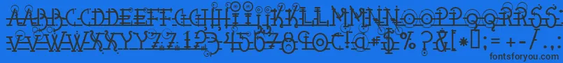 Snipplet Font – Black Fonts on Blue Background