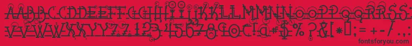 Snipplet Font – Black Fonts on Red Background