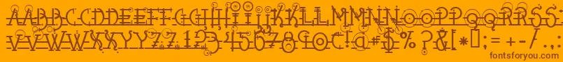 Snipplet Font – Brown Fonts on Orange Background