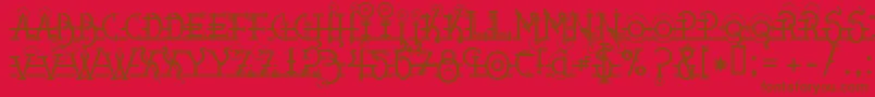 Snipplet Font – Brown Fonts on Red Background
