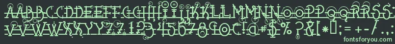 Snipplet Font – Green Fonts on Black Background