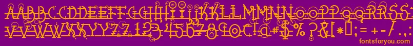 Snipplet Font – Orange Fonts on Purple Background