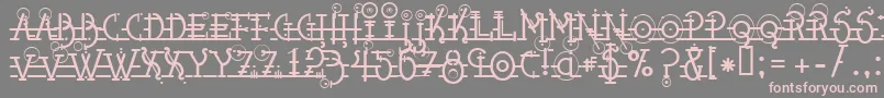 Snipplet Font – Pink Fonts on Gray Background