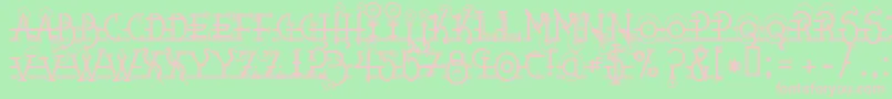 Snipplet Font – Pink Fonts on Green Background