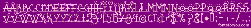 Snipplet Font – Pink Fonts on Purple Background