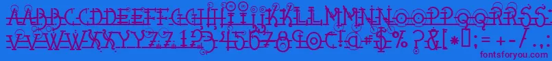 Snipplet Font – Purple Fonts on Blue Background