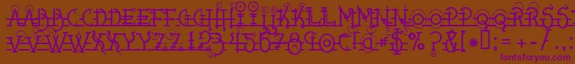 Snipplet Font – Purple Fonts on Brown Background