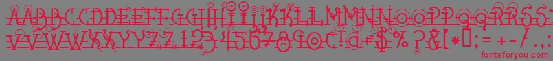 フォントSnipplet – 赤い文字の灰色の背景