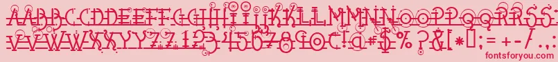 Snipplet Font – Red Fonts on Pink Background