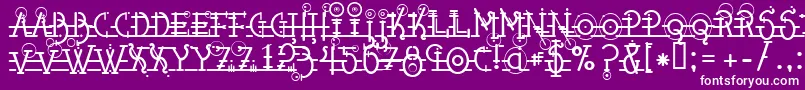 Snipplet Font – White Fonts on Purple Background