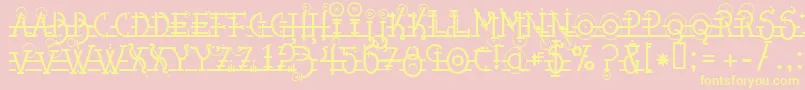 Snipplet Font – Yellow Fonts on Pink Background
