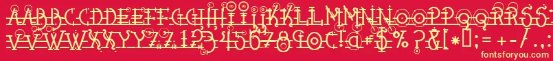 フォントSnipplet – 黄色の文字、赤い背景