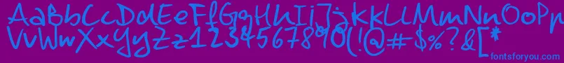 DennisRegular Font – Blue Fonts on Purple Background