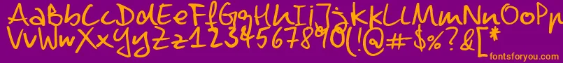 DennisRegular Font – Orange Fonts on Purple Background