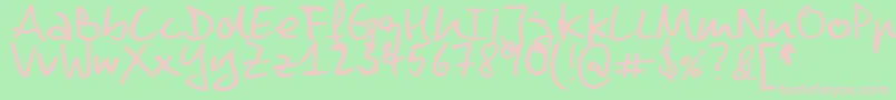 DennisRegular Font – Pink Fonts on Green Background