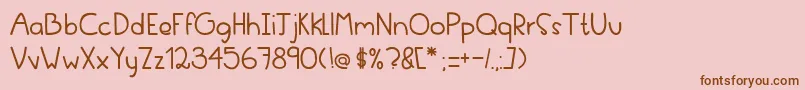 Evfon Font – Brown Fonts on Pink Background