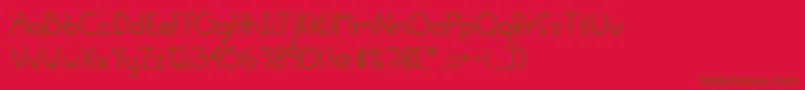 Evfon Font – Brown Fonts on Red Background