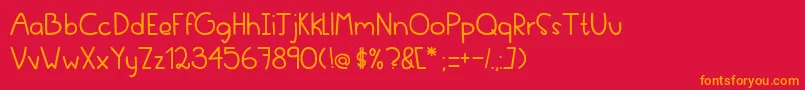 Evfon Font – Orange Fonts on Red Background