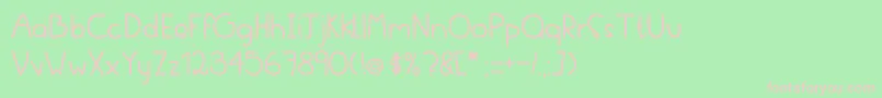 Evfon Font – Pink Fonts on Green Background