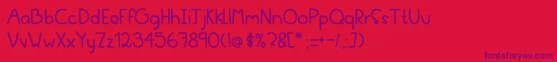 Evfon Font – Purple Fonts on Red Background